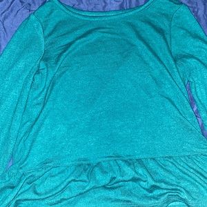 size 8 green/blue long sleeve shirt (no refunds)